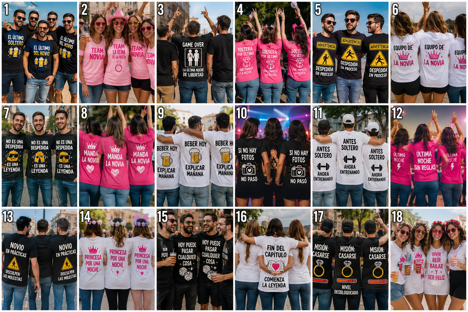 Ropa personalizada para despedidas inolvidables